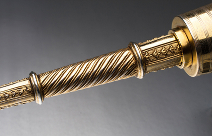 Earl of Lonsdale Silver Gilt Whip Form Stirrup Cup, 1788 - The Durban Stirrup Cup